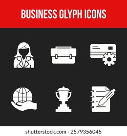 6 Icon Set Of Business For Personal And Commercial Use.