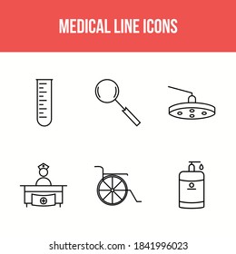 6 Icon Set Of Medical For Personal And Commercial Use.