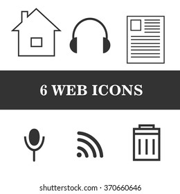 6 icons for a web.