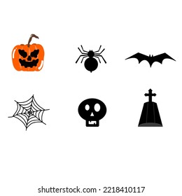 6 illustrations for making Halloween cards.