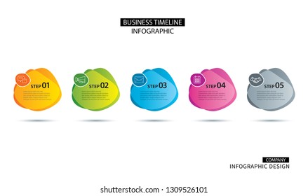 6 infographic with abstract option template. Presentation step business modern background. 