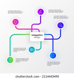 6 infographic vector template for presentation web poster online market