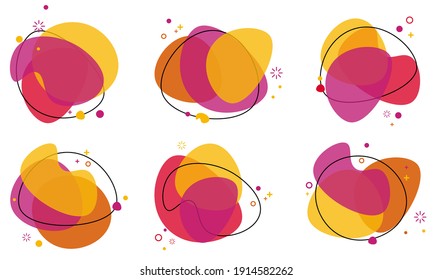  6 Infographics bubble design vector in different shape