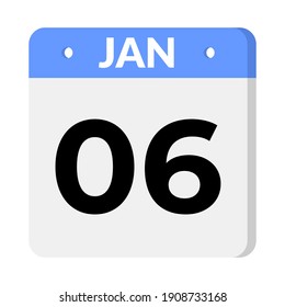 6 january icon vector illustration