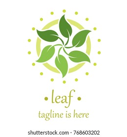 6 Leaf Logo Template Vector Design