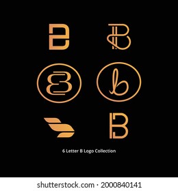 6 letter B logo collection design