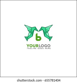 6 Letter bird logo icon design template elements