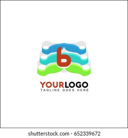 6 letter lines aspire up. Construction logo template. Vector illustration.