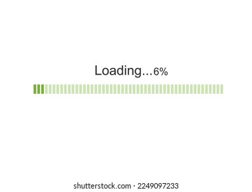 6% loading percentage progress icons loading green sign illustration The concept of  and updating system software