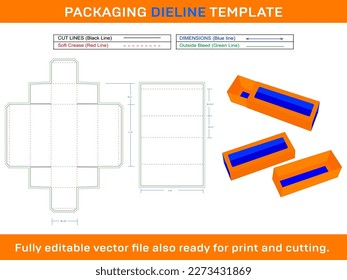 6 Macaron Box, Dieline Template