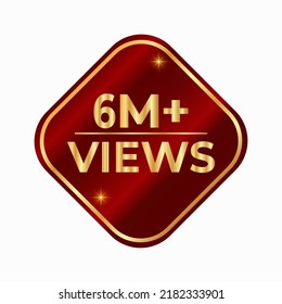 6 Million Plus Views Vector Design