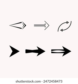 6 Minimalist arrow vector design
