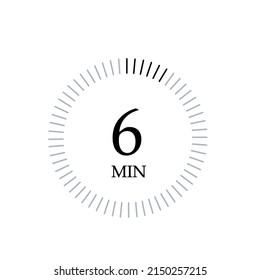 6 minutes timers Clocks, Timer 6 min icon.