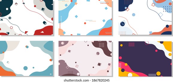 6 moderner Hintergrund mit Memphis-Element.