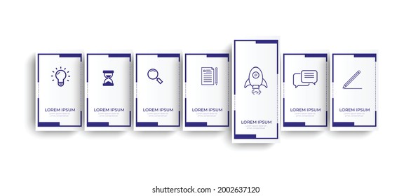 6 Modern step paper chart Vector infographic template for diagram presentation, chart, business concept with 5 or 6 elements options