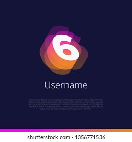 6, monogram logo. Vector graphic design elements editable for company and entrepreneur.