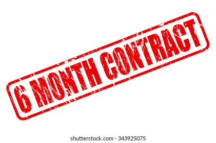 6 MONTH CONTRACT red stamp text on white