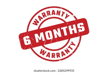 6 months warranty Rubber Stamp