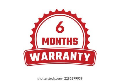 6 months warranty Rubber Stamp