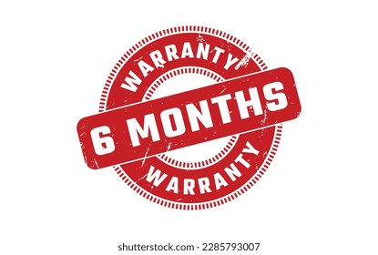 6 months warranty Rubber Stamp