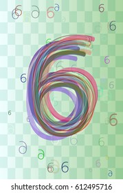6 Number art design