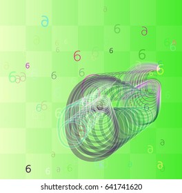 6 Number background icon