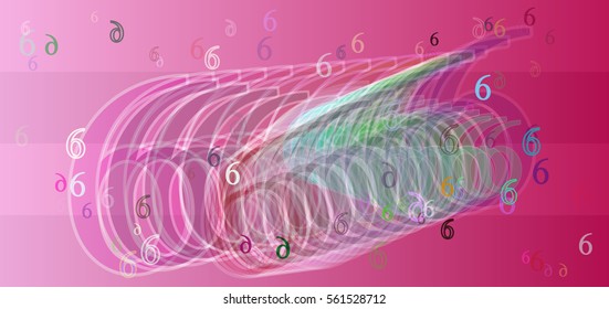 6 Number background vector