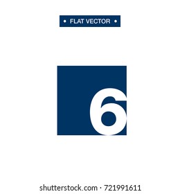 6 NUMBER BOX LOGO VECTOR TEMPLATE
