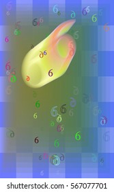 6 Number design texture
