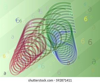 6 Number icon design