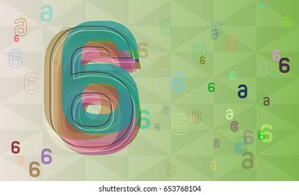 6 Number icon pattern