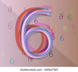 6 Number icon texture