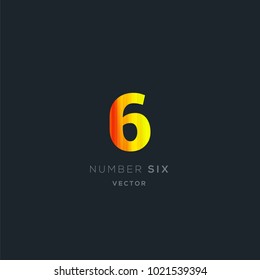 6 Number logo letter style vector template