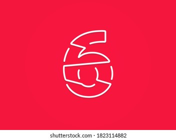 6. Diseño moderno y creativo. Para logotipo, etiqueta de marca, elementos de diseño, identidad corporativa, aplicación, etc. Ilustración vectorial aislada          
