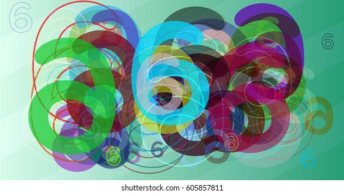 6 Number pattern art