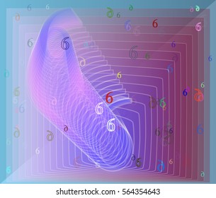 6 Number pattern texture