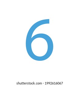6 NUMBER SIMPLE CLIP ART VECTOR