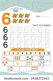6, Number Six worksheet for kids, Number tracing worksheet, pencils Number sketch, game worksheet backdrop template
