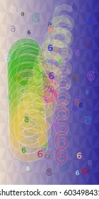 6 Number texture elements