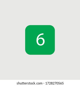 Icono de la web verde vector número 6
