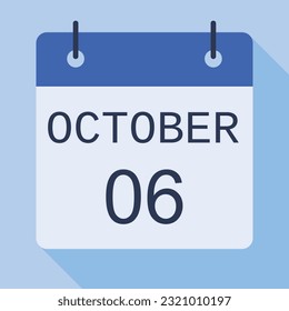 Calendario del 6 de octubre, Calendario de vectores.