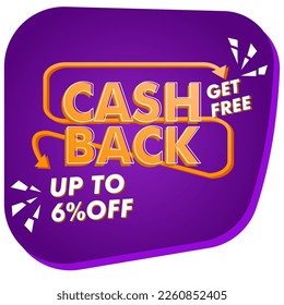 6% off money post promotion vector design template
