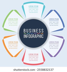 6 Options Infographic design 6 Steps, objects, elements or options business information template