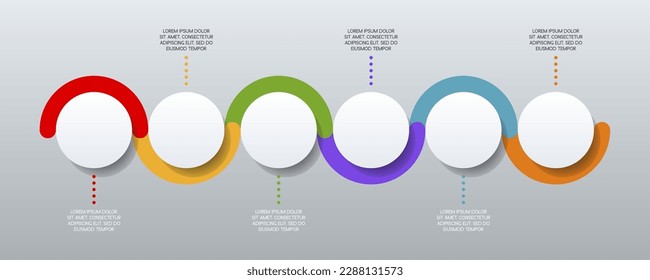  6 options or 6 steps Blank button Infographics design template and icons. use as workflow process diagram, business data  presentation, timeline layout, milestone, banner, brochure, flow chart