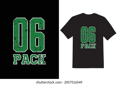 6 pack vector t shirt design 