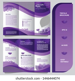 6 Page Salon And Spa Trifold Brochure Template