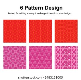 6 Pattern geometric designs bundle.