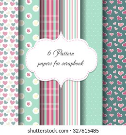 6 patterns.  paper for scrapbook