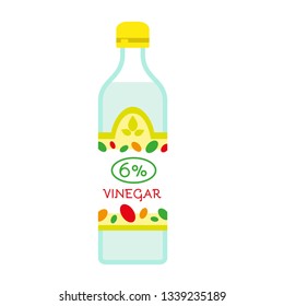 6 percent vinegar icon. Flat illustration of 6 percent vinegar vector icon for web design
