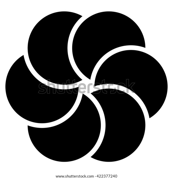 6 Petal Flower Logo Design Element Stock Vector (Royalty Free) 422377240